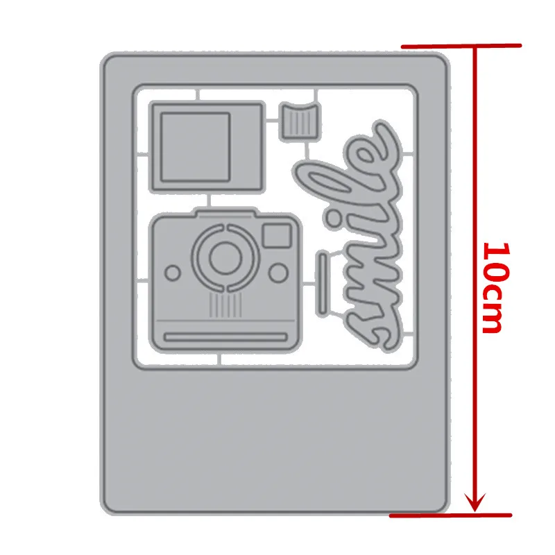 Smile Camera квадратная рамка металлические режущие штампы DIY альбом для скрапбукинга