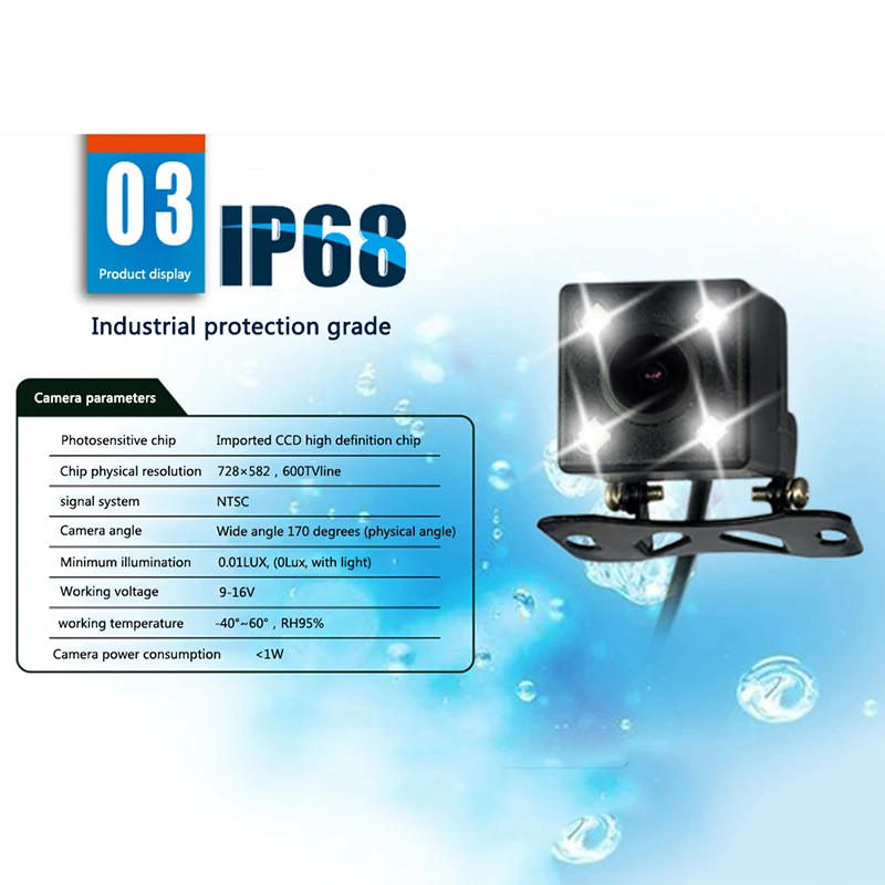 русский язык: Беспроводная автомобильная задняя камера высокой четкости с ночным видением - аксессуар для внешнего оборудования автомобиля для парковки задним ходом.