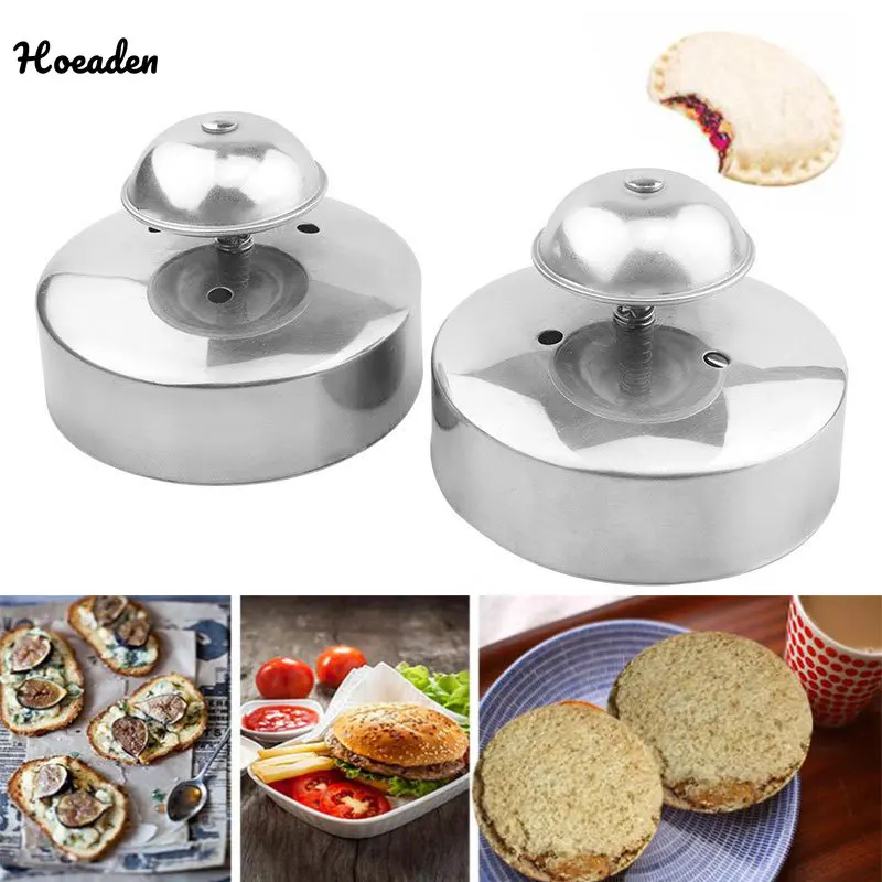 

Sandwich Cutter And Sealer For Kids Stainless Steel Round Sandwich Maker Pastry Mold For Making Hamburgers Baking Bento Tool