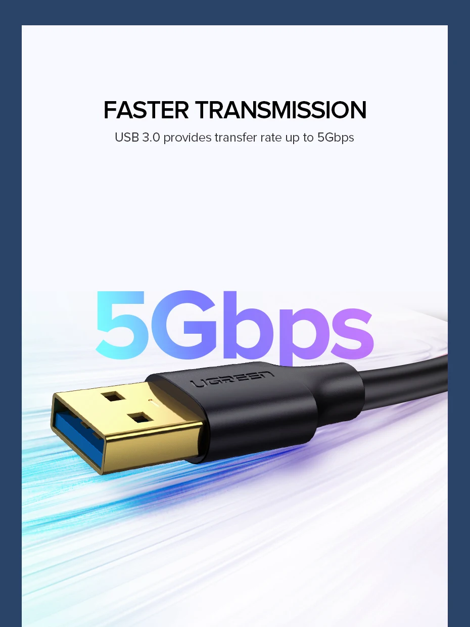 Ugreen USB-USB кабель-удлинитель Тип A папа-папа USB 3,0 2,0 удлинитель для радиатора жесткого диска Webcom USB 3,0 удлинитель кабеля