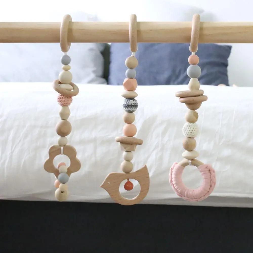 3 шт./компл. силиконовые бусины детские кроватки мобильные погремушки Кит игрушки
