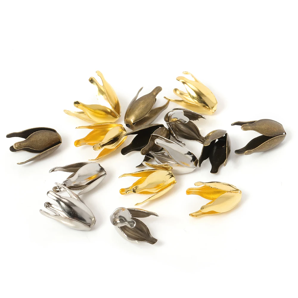 100 шт 13 мм Цветы филигранные бусины колпачки лепестки конец разделитель Подвески