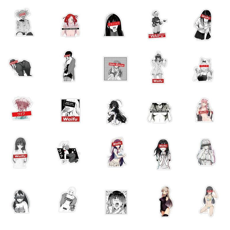 

10/30/50pcs Waterproof Sexy Girl Waifu Pinup Anime Stickers Bicycle Guitar Luggage Laptop Motorcycle Graffiti Sticker Kids Toy