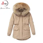 Женская зимняя парка, пальто с большим меховым воротником и капюшоном, однотонная модная свободная Толстая длинная стеганая куртка, повседневная верхняя одежда