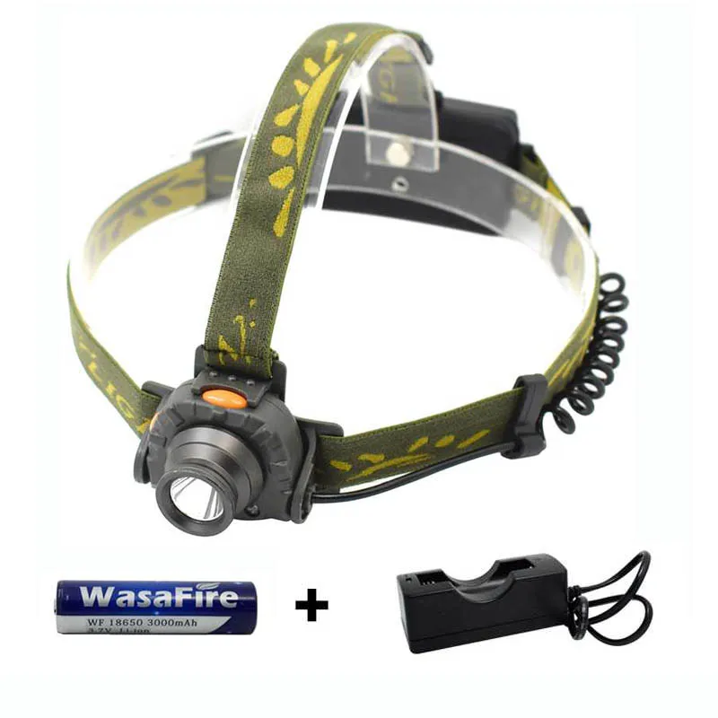 XPE R3 перезаряжаемый светодиодный налобный фонарь 3 режима датчик движения