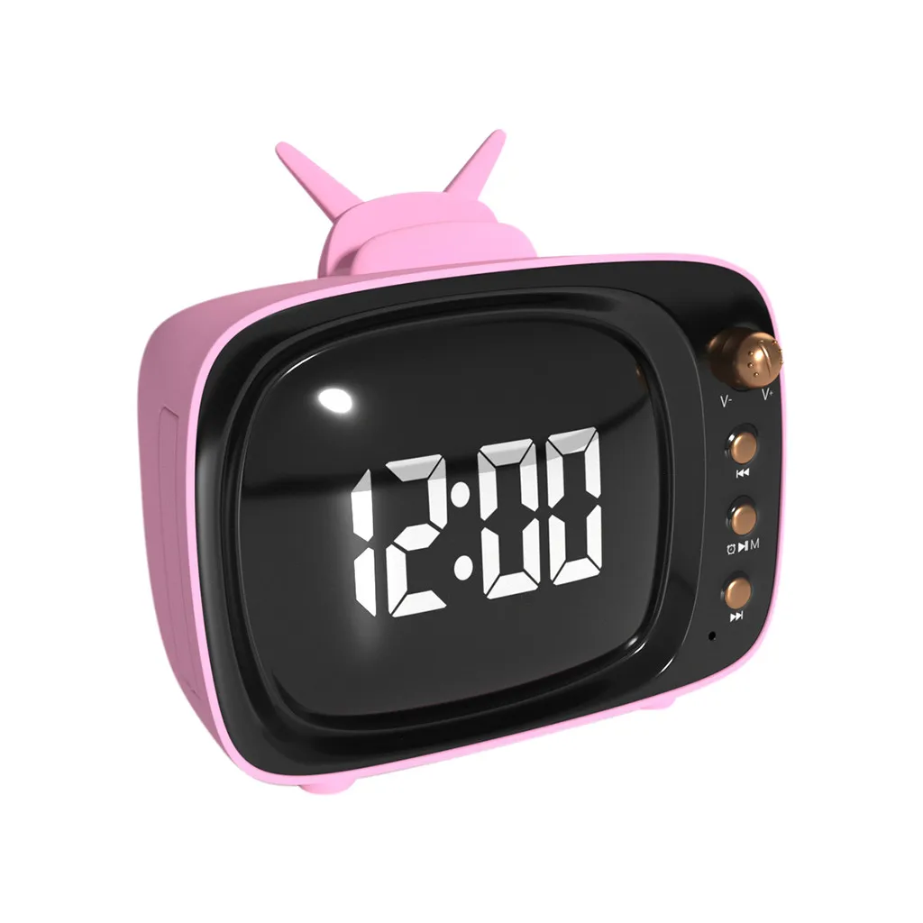 Беспроводной синий зуб V5.0 динамик светодиодный цифровой дисплей Будильник