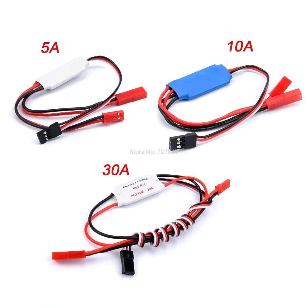 5A 8A 10A 30A 1-6s Электронный Переключатель PWM 3 7-27V вход для RC FPV модели самолетов