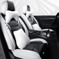 5 seats universal car seat cover pu leather auto front back rear seat cushion protector mat keep clean for most car car interior