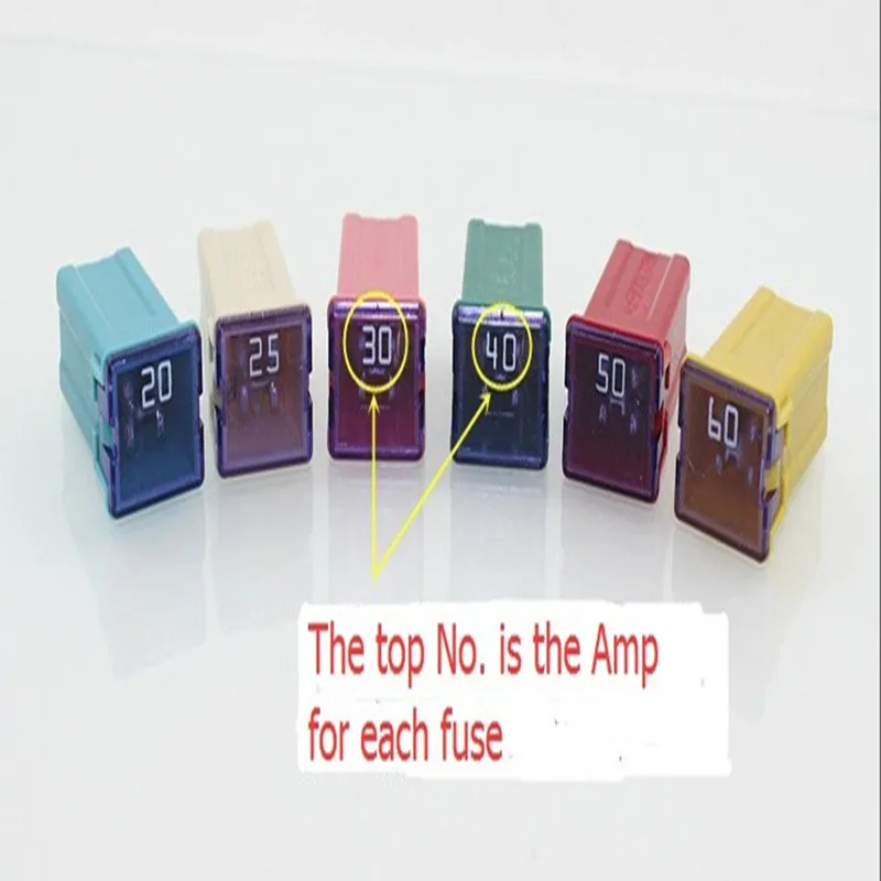 LPJ прямоугольник малый тип автоматический предохранитель 3 модель 18 шт. 30A 40A 50A для