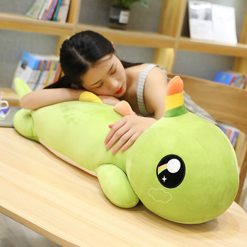 80/120cm Huge Long Lovely Dinosaur Plush Toys Soft Cartoon Animal Doll Stuffed Boyfriend Sleeping Pillow Kid Girl Birthday Gift