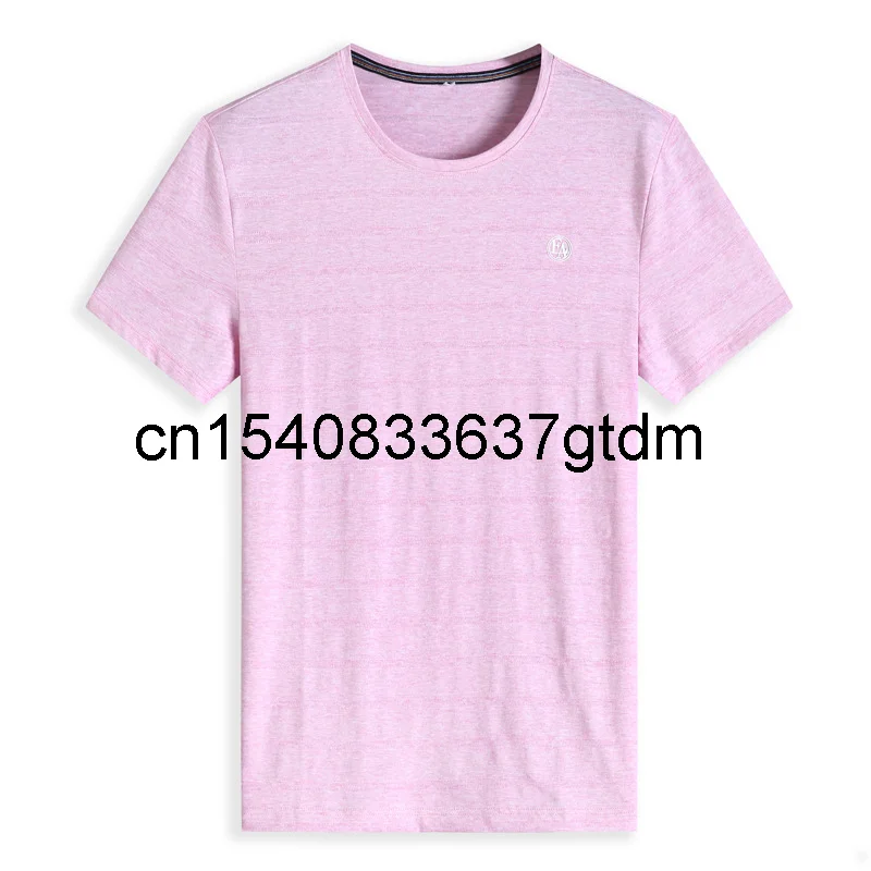 

Large men's Summer Cotton Short Sleeve T-Shirt fat man loose T-shirt fattened round neck half sleeve T-shirt