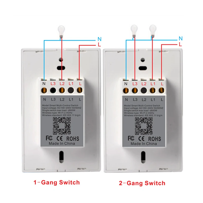 

WIFI smart 2way touch switch dedicated for corridor stairs 110V 220V 1/2/3gang support alexa voice control light touch sensor