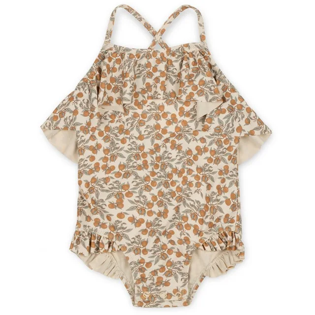 Детский купальник 2021 детский серии KS с цветами Цельный для девочек из двух частей
