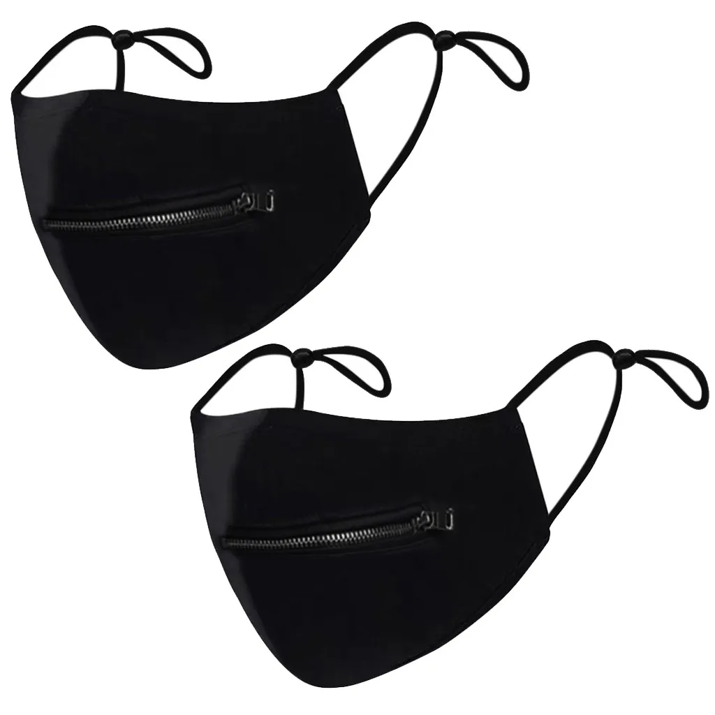

1/2/5Pcs Protective Mask Men & Women Reusable Zipper Mask Easy to Drink Ear Hook Mouth Caps Face Mask Breathable Face Shield