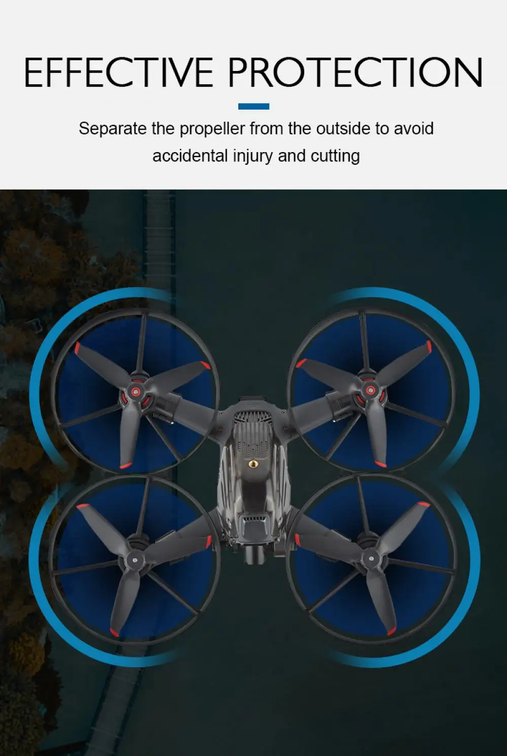 Защита для пропеллера дрона DJI FPV интегрированные защитные кольца пропеллеров