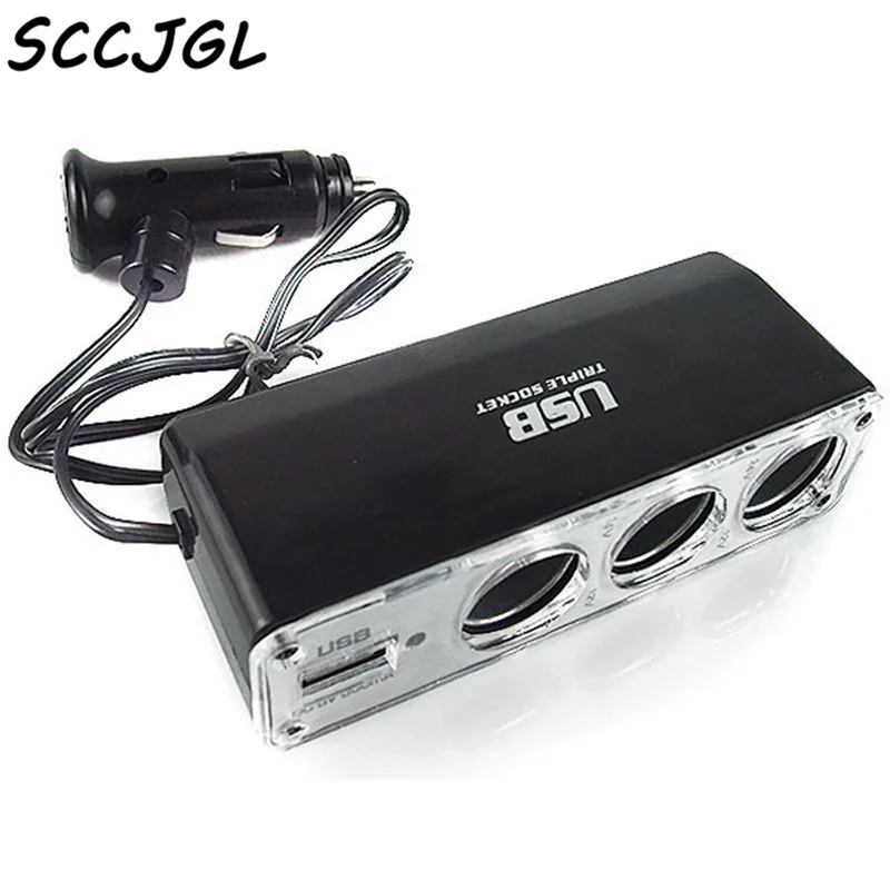 Автомобильное зарядное устройство с 3-мя USB-портами и поддержкой быстрой зарядки |