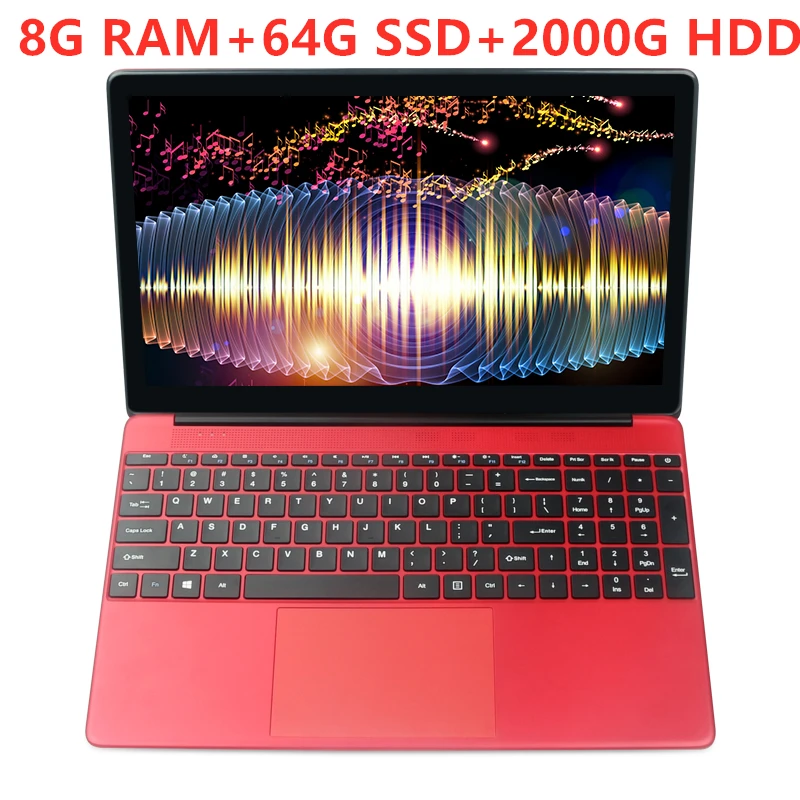 6- (8G 64G 2000G) 15,6 дюймов 8 ГБ ОЗУ+ 256 ГБ SSD+ 2000 Гб HDD Intel четырехъядерный процессор 1920X1080P FHD Wifi офис дом школа ноутбук компьютер Win10 ноутбук - Цвет: 6- (8G 64G 2000G)