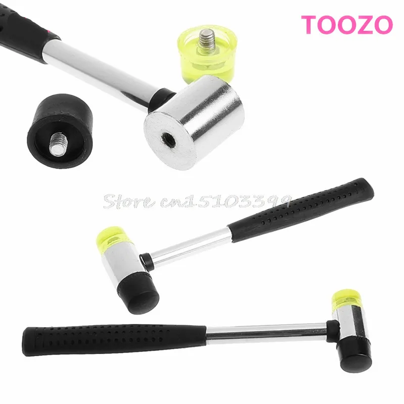 

25/30mm Double Face Soft Tap Rubber Hammer Mallet DIY Leather Hand Tool Drop Ship