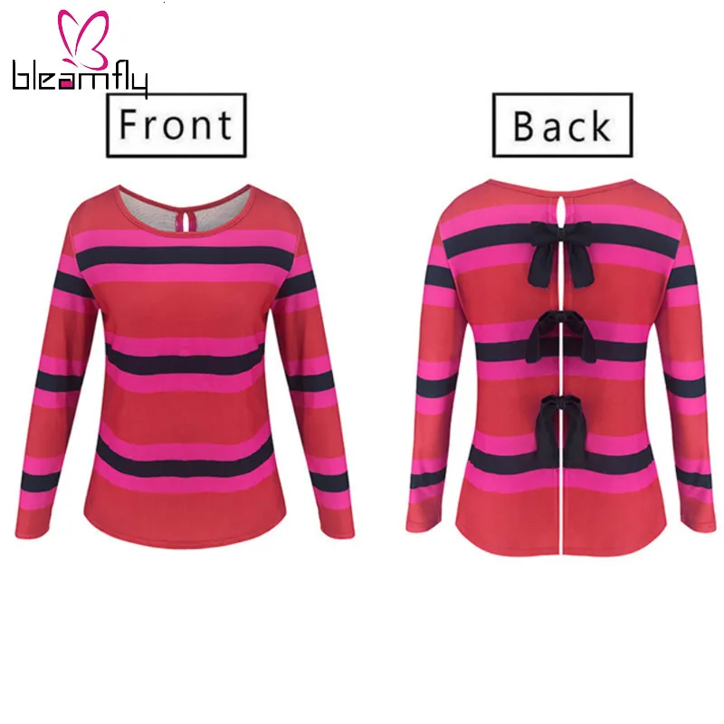 Сексуальный полосатый топ с бантом и длинным рукавом Осень-зима 2019 женские
