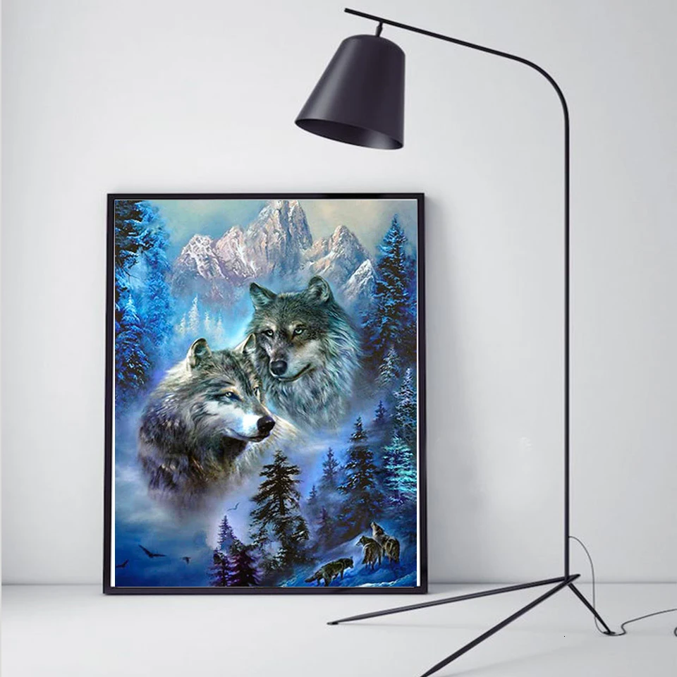 Evershine Алмазная вышивка волки 5D DIY полная площадь мозаика животные картина стразы