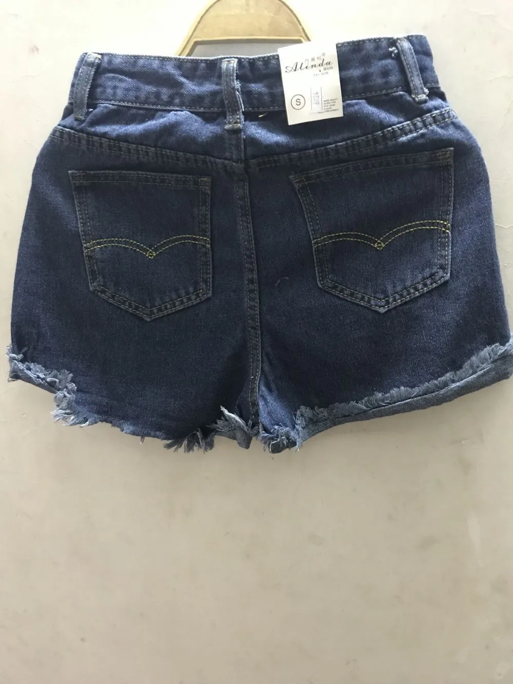 

2021 European and American summer new style high waist denim street fringed fringe ladies slim denim shorts