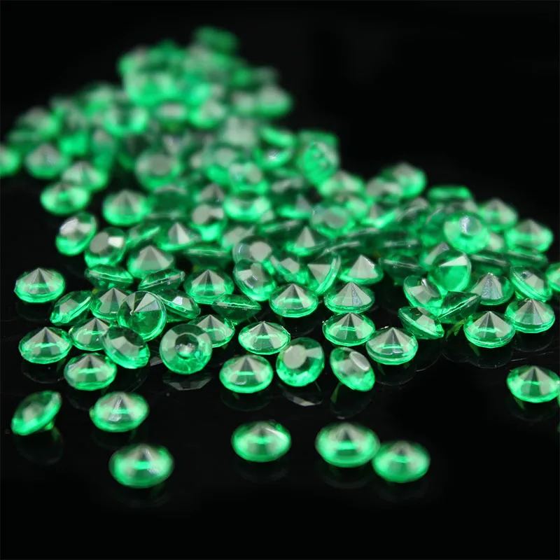 Dark Green Алмазные свадебные конфетти декорация драгоценные камни 8 мм 2CT 2000 шт. в упаковке, Разбрасыватели конфетти для стола, прозрачные кристаллы, центральный элемент, вечерние принадлежности - Цвет: Dark Green