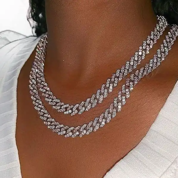 Хип хоп женское и мужское ожерелье с кубическим цирконием cz модное голубое