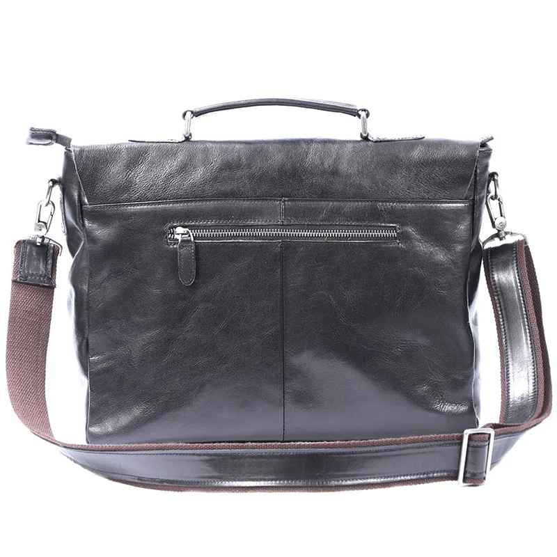 Classic men's genuine leather briefcase first layer cowhide portable bag mail large capacity shoulder messenger bag computer bag