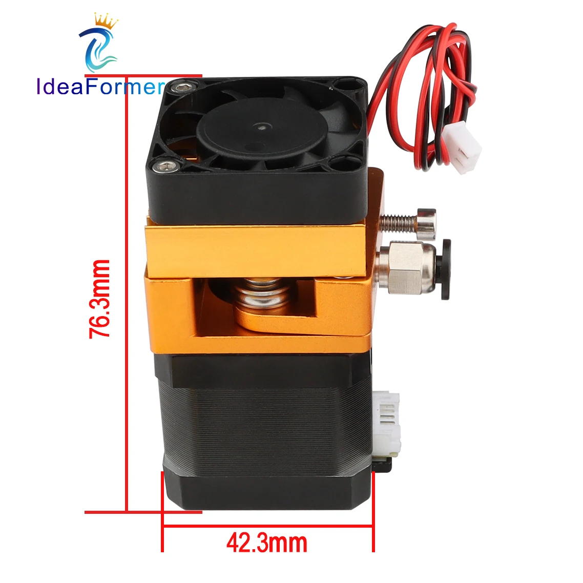 mk8 upgrade extruder 12v24v 1 75mm leftright handle with 0 4mm nozzle40mm hight motorheat kit fan for 3d printer parts free global shipping