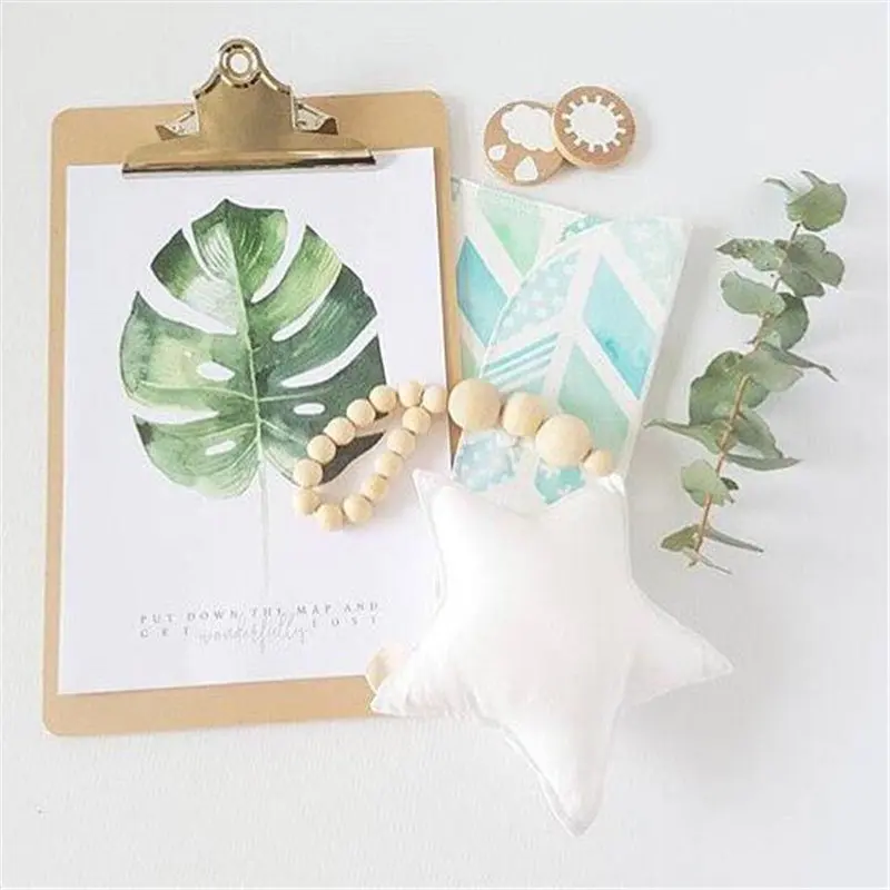 Скандинавский стиль деревянные бусины Луна Звезда Сердце Орнамент Ловец снов