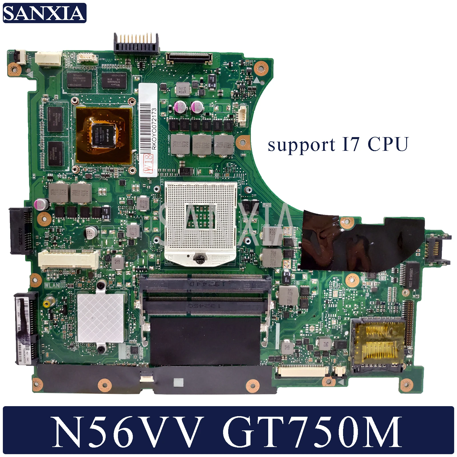 KEFU N56VV материнская плата для ноутбука ASUS N56VM N56VZ N56VJ N56VB оригинальная GT750M 2GB