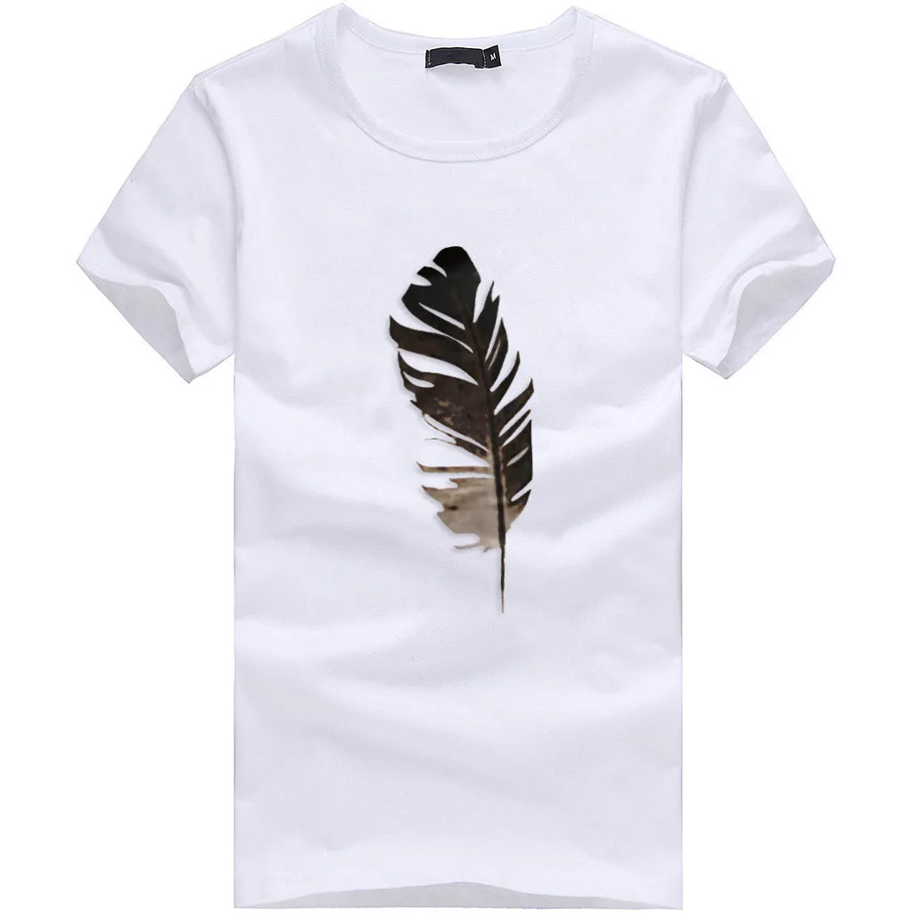 Женская футболка с коротким рукавом топы принтом листьев рубашка повседневная