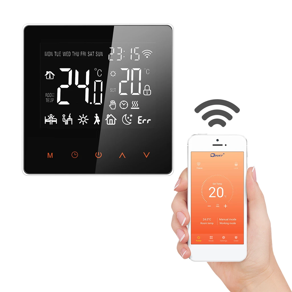 Floureon Smart WiFi Термостат тепловой сенсорный экран датчика Электрический нагрев умная система контроля температуры для домашнего офиса