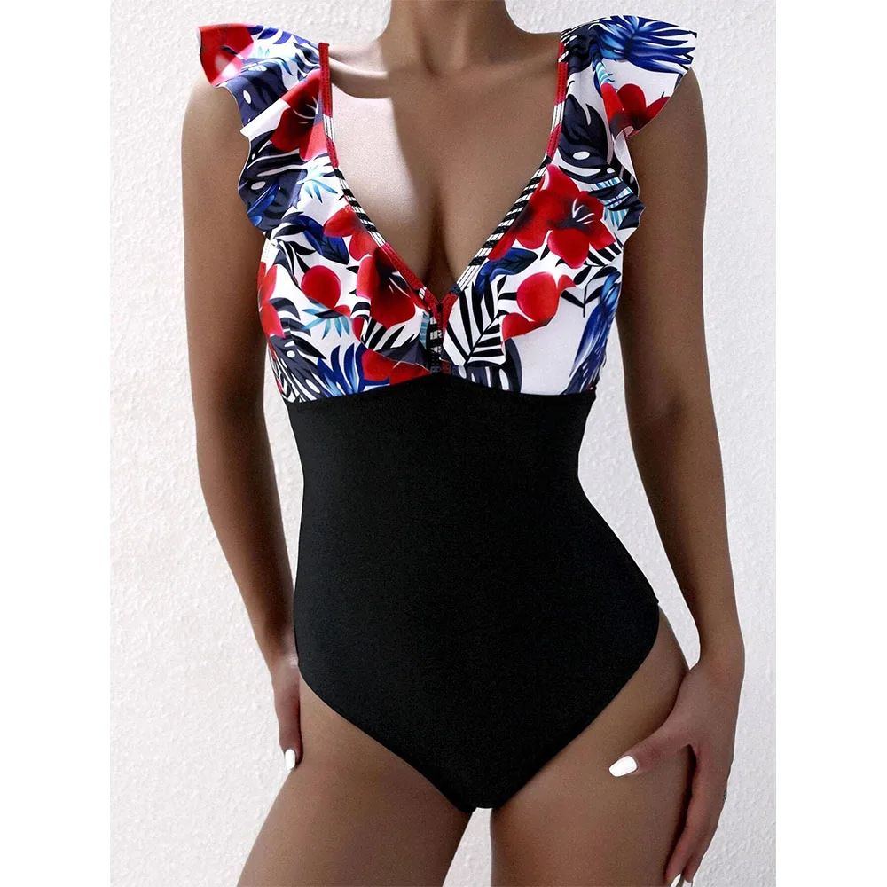 

2021 женский цельный купальник купальные костюмы V-Neck лист с пляжная одежда для похудения ванный комплект пикантные летние бразильский боди ...