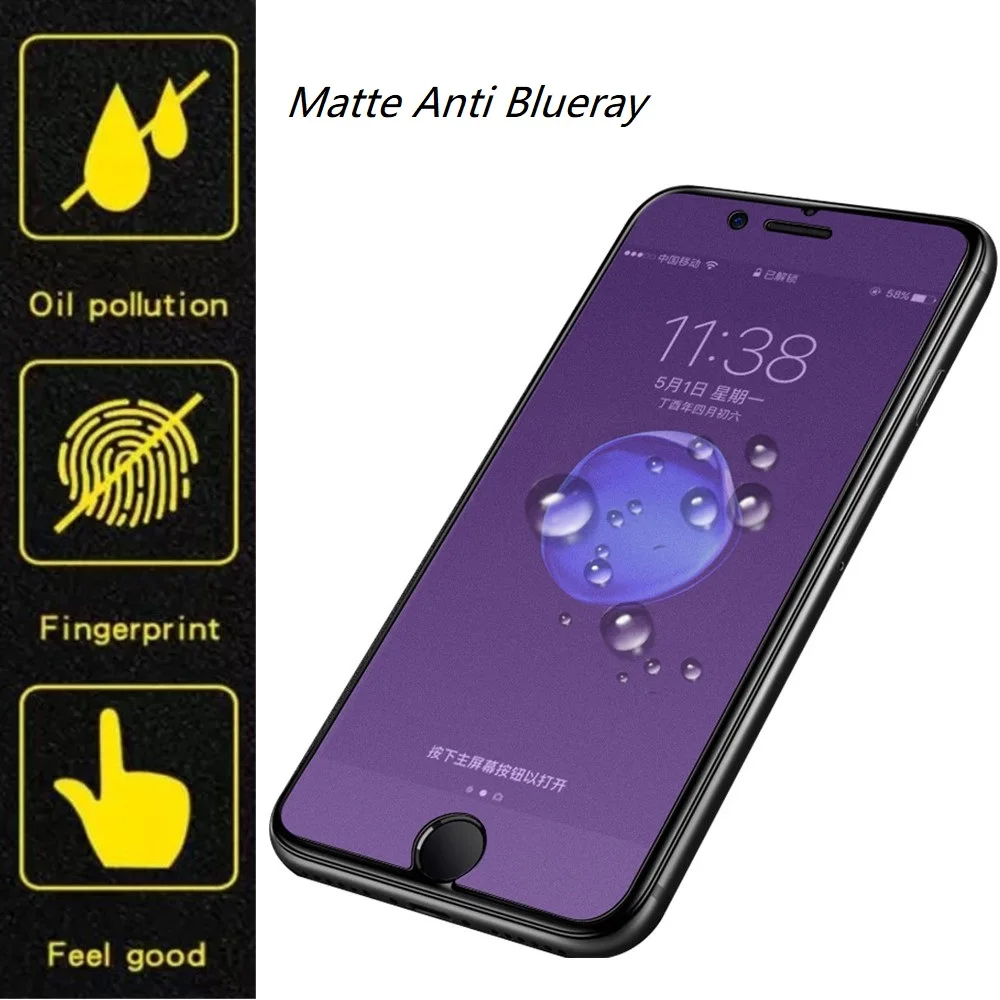 Для Honor 8X 20 Nova5T 5i полное покрытие матовое закаленное стекло с защитой от синего