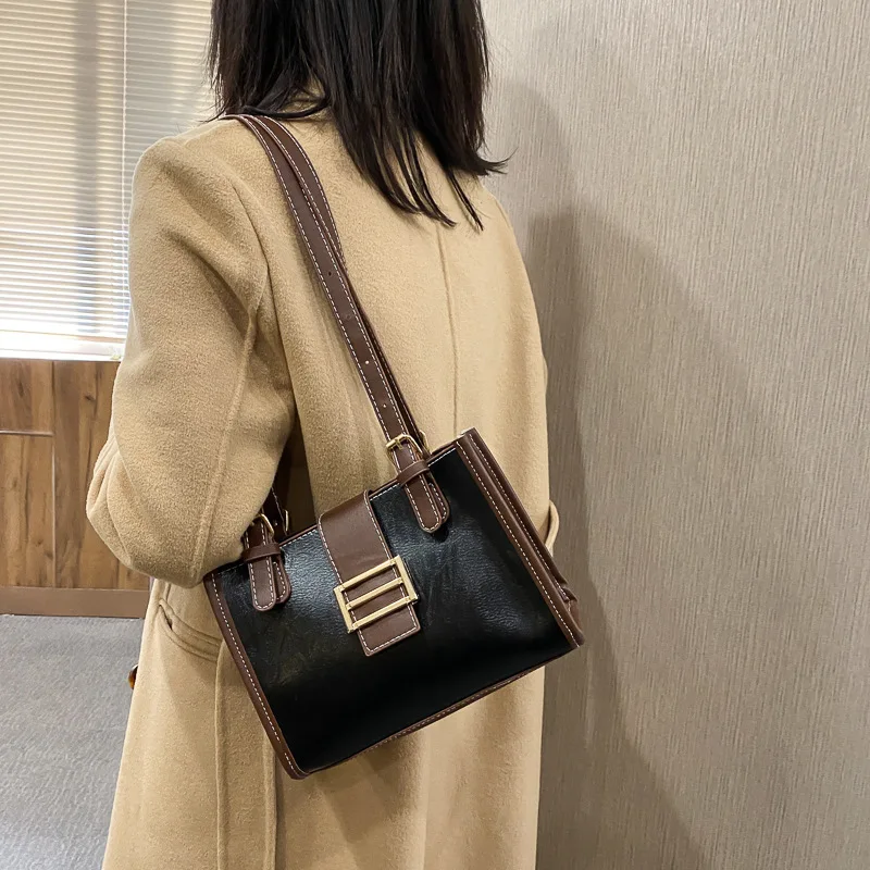 

Large-capacity Tote Bag Female 2021 New Trend Retro Fashion Underarm Bag Texture Casual All-match Multifunctional Shoulder Bag