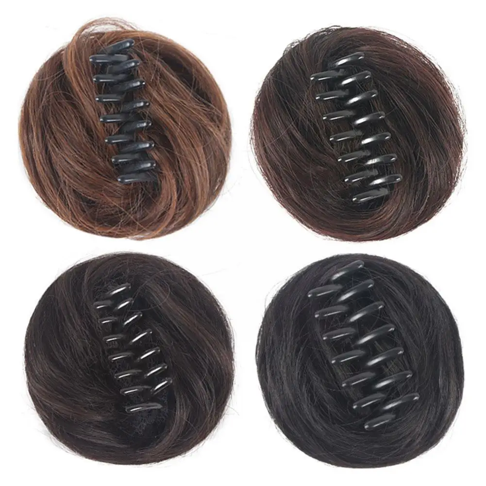 Женский стиль полупричудливый пучок с зажимом натуральный парик пушистые