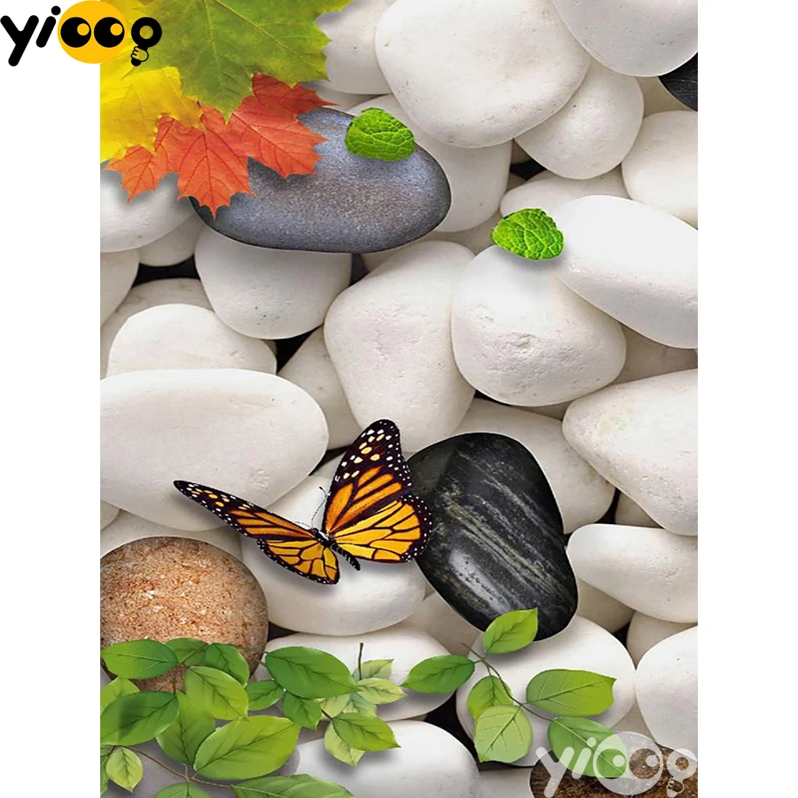 

Full Square/Round Drill Diamond Painting Cross Stitch Embroidery Butterfly on Stones Rhinestone Mosaic Home Decor Gift AX2448