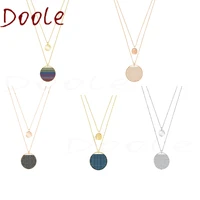 swa high quality new fashion jewelry strap multi level gradient color crystal multicolor racket round necklace lady jewelry