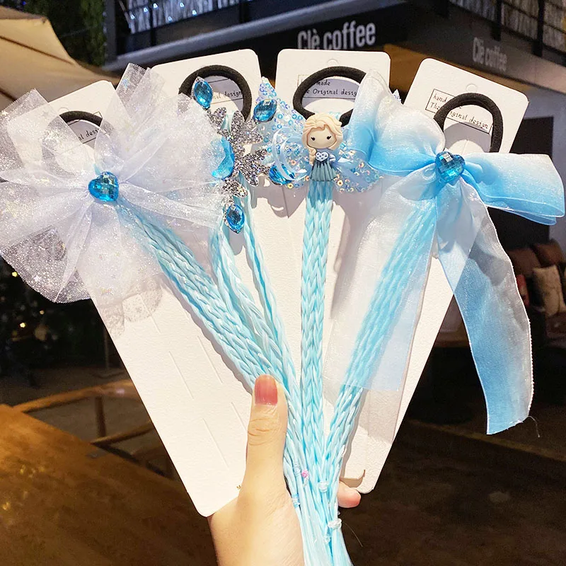 Повязка на голову детская голубая с бантом для девочек | Аксессуары одежды