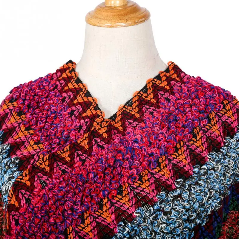 Модная искусственная шерсть елочка кисточка утолщенная женская накидка