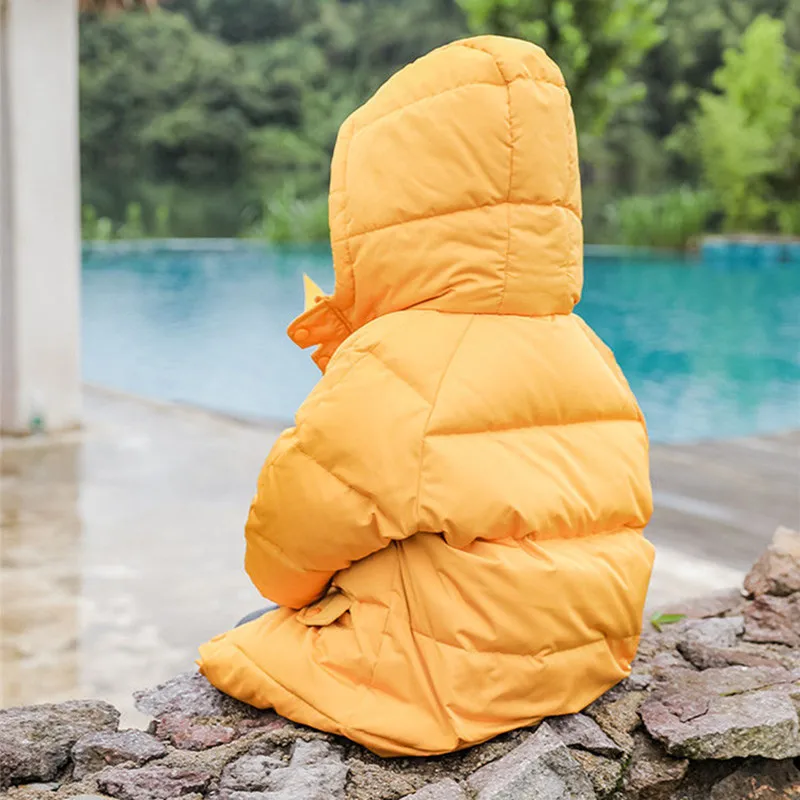 Милое хлопковое пальто для мальчиков детская верхняя одежда зимнее теплое с