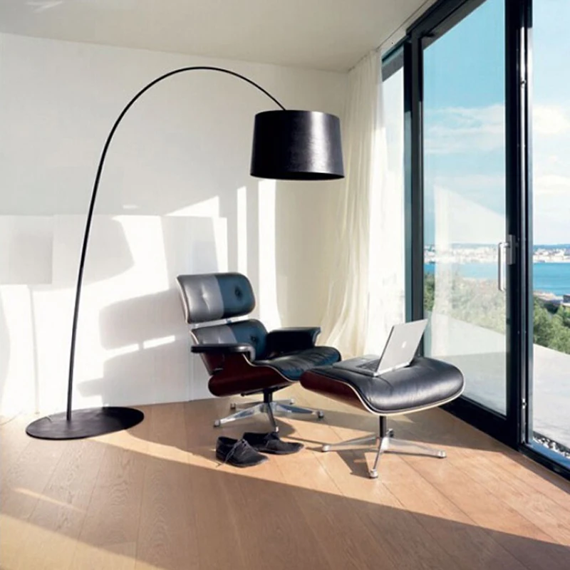 Светодиодная Напольная Лампа для рыбалки современный светильник с подставкой