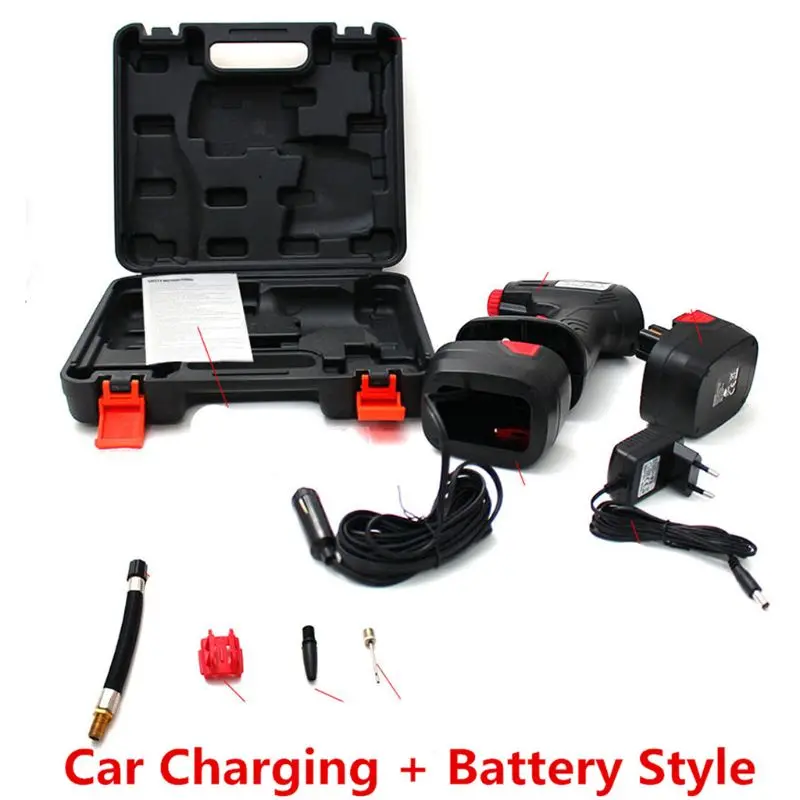 Компрессор Воздушный портативный с ЖК-дисплеем и зарядным устройством |