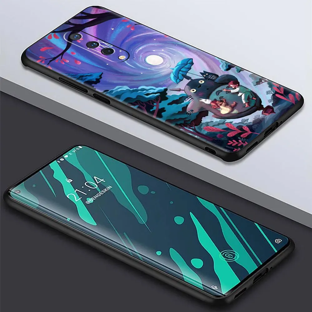 shockproof case for oneplus 8t 7 8 pro 9 nord z 7t n10 2 n100 n200 ce 9r 5g black soft phone cover shell japan anime tototro cas free global shipping