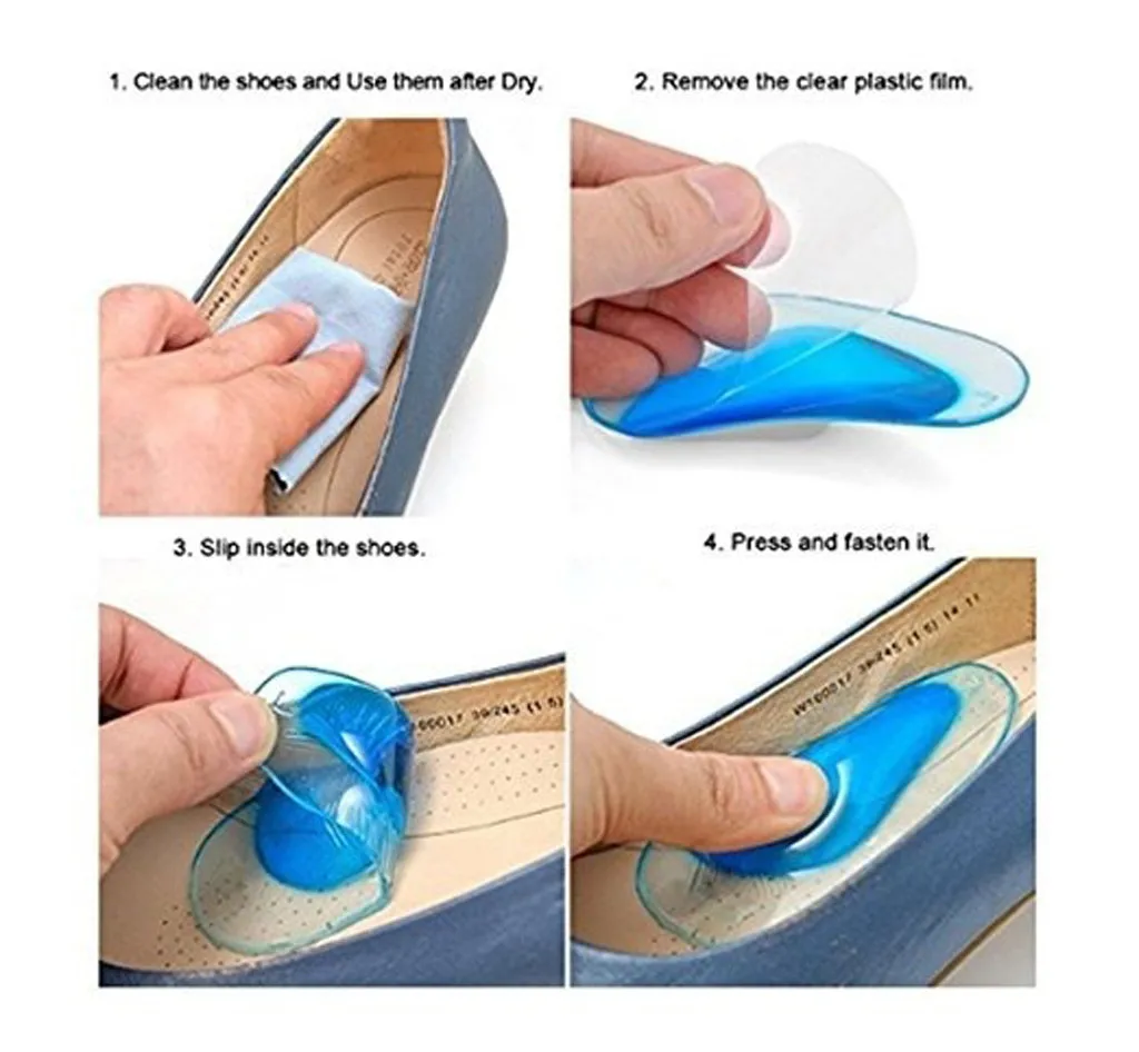 

5 Pairs Of Women's Orthose Support Insole Flat Foot Insoles Insole Insert High Heel Shoes Foot Inserts Care Toes Pain Relief#