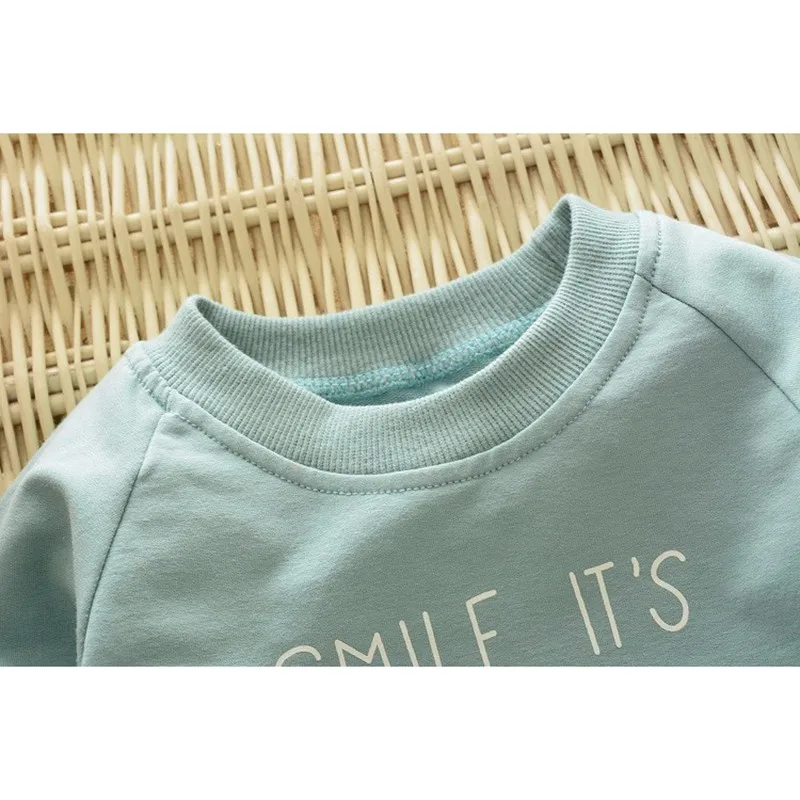 Осенний детский хлопковый костюм весенние комплекты для мальчиков и девочек С