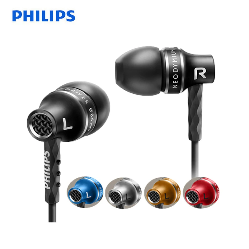 Оригинальная гарнитура Philips SHE9100 3 5 мм с разъемом L типа разные цвета на выбор