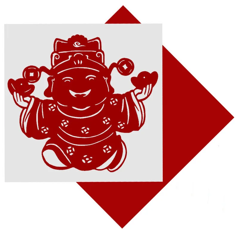 

Practical Chinese Style Classic Spring Festival Window Stickers DIY Magnetic Paper Cutting Crafts Family Party Interactive Gifts