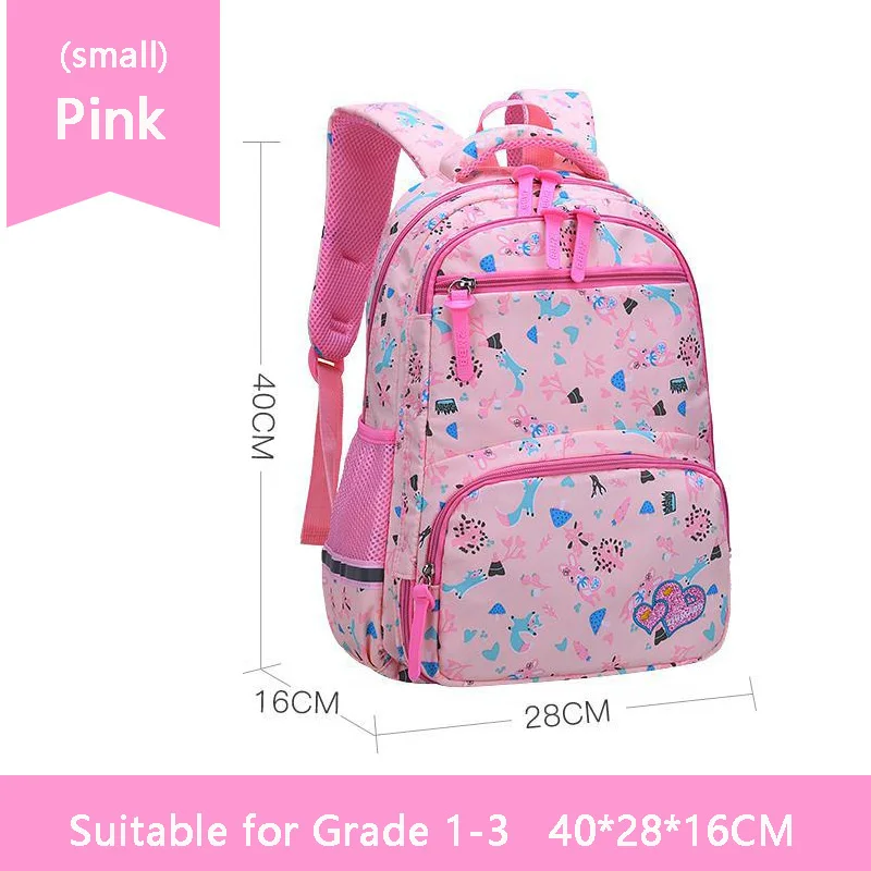 ZM-pink-small Школьная сумка для девочек на молнии, детский рюкзак, модная сумка, сумки через плечо, рюкзак - Цвет: ZM-pink-small
